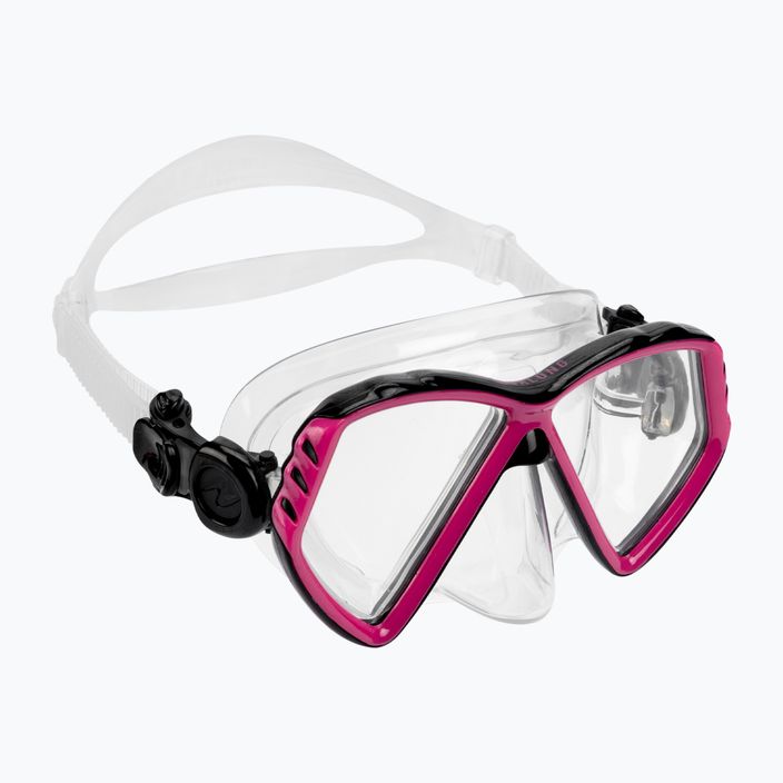 Mască de scufundări pentru copii Aqualung Cub transparent/roz MS5530002