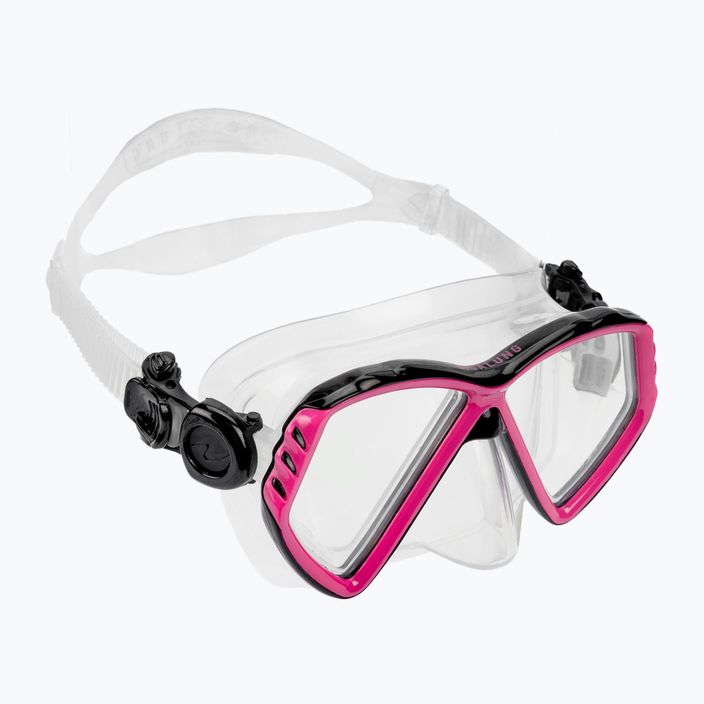 Mască de scufundări pentru copii Aqualung Cub transparent/roz MS5540002