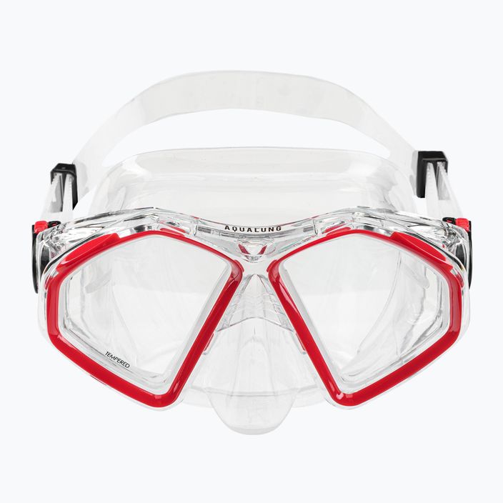 Mască de scufundări Aqualung Hawkeye transparent/roșu MS5570006 2