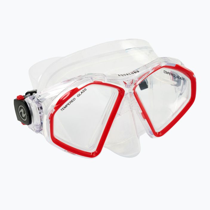 Mască de scufundări Aqualung Hawkeye transparent/roșu MS5570006 6
