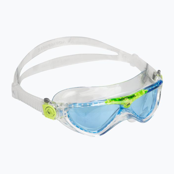 Mască de înot pentru copii Aquasphere Vista transparentă/verde deschis/albastru MS5630031LB