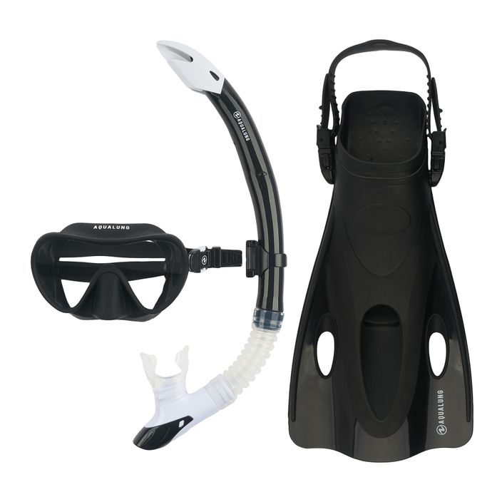 Set de snorkeling  Aqualung Nabul mască + tub + labe black 2