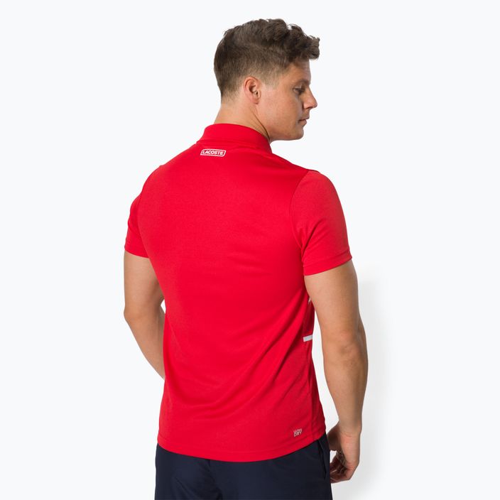 Tricou polo pentru bărbați Lacoste roșu DH0866 4