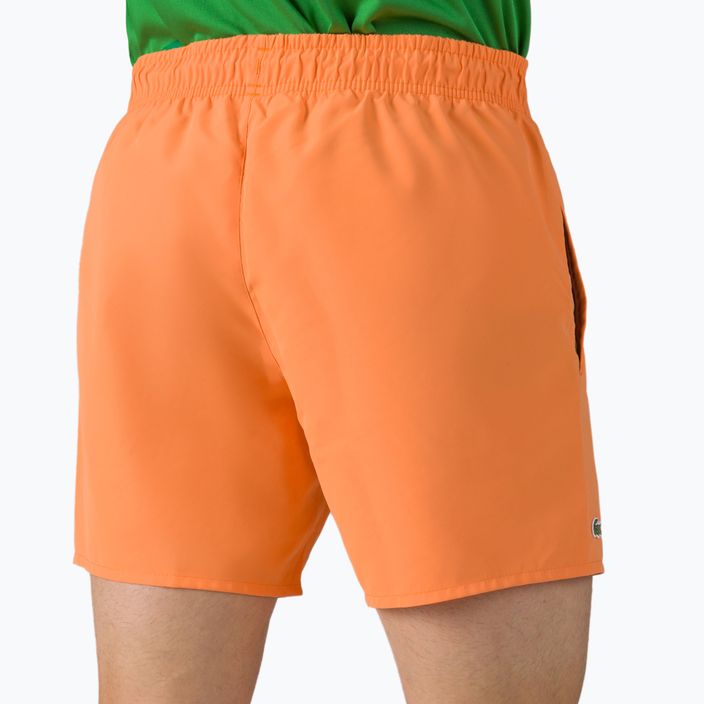Pantaloni scurți de baie Lacoste MH6270 A7T pentru bărbați, portocaliu 3