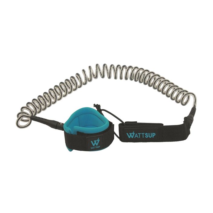 Leash pentru placă SUP WATTSUP Coiled 10' black/blue 2