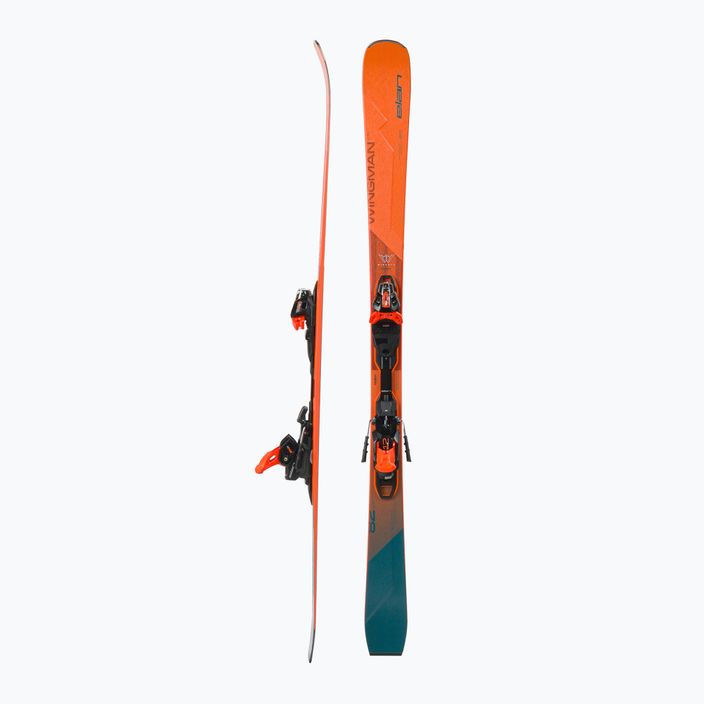 Schi alpin Elan Wingman 82 CTI Fusion + EMX 12 albastru-portocaliu ABBHBT21 2
