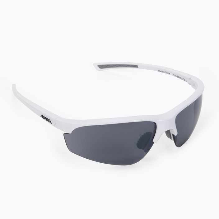 Ochelari de protecție pentru bicicletă Alpina Tri-Effect 2.2 white/black mirror/clear/orange mirror