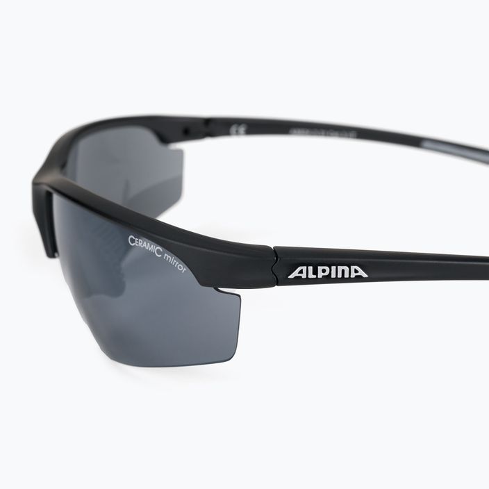 Ochelari de protecție pentru bicicletă Alpina Tri-Effect 2.1 black matte/black mirror/clear/orange mirr 4