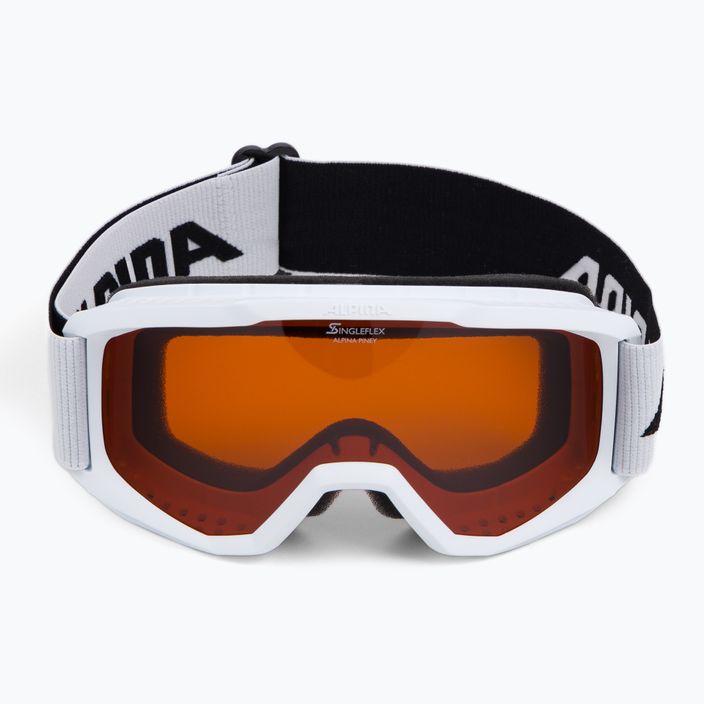 Ochelari de schi pentru copii Alpina Piney white matt/orange 2