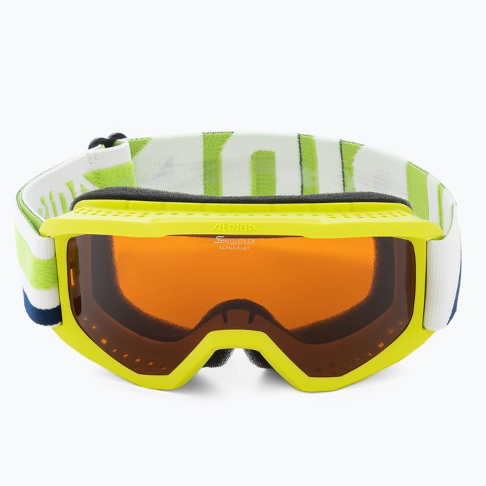 Ochelari de schi pentru copii Alpina Piney lime matt/orange 2