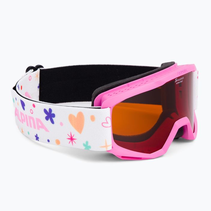 Ochelari de schi pentru copii Alpina Piney rose/rose matt/orange