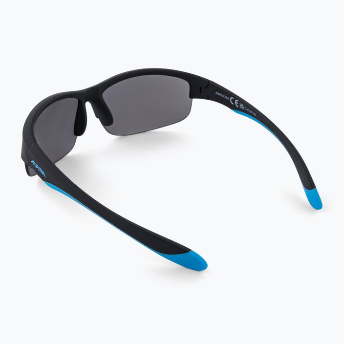 Ochelari de soare pentru copii Alpina Junior Flexxy Youth HR black blue matt/blue mirror 2