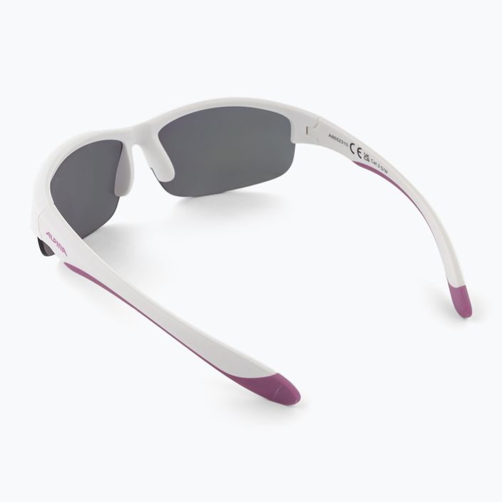 Ochelari de soare pentru copii Alpina Junior Flexxy Youth HR white purple matt/pink mirror 2