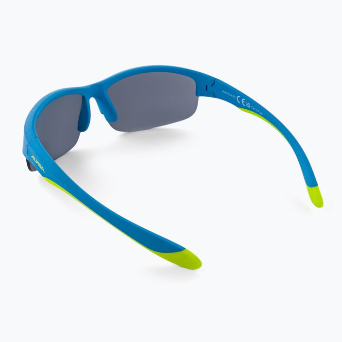 Ochelari de soare pentru copii Alpina Junior Flexxy Youth HR blue lime matt/black 2