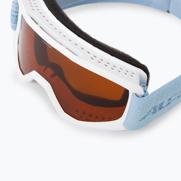Ochelari de schi pentru copii Alpina Piney white/skyblue matt/orange 5