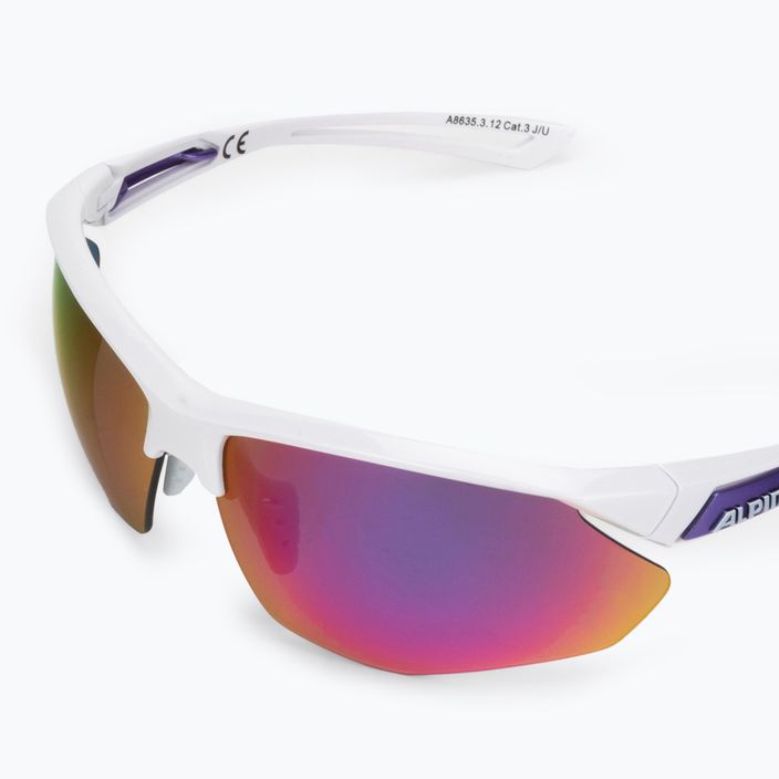 Ochelari de protecție pentru bicicletă Alpina Defey HR white/purple/purple mirror 5