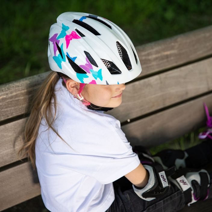 Cască de bicicletă pentru copii Alpina Pico pearlwhite butterflies gloss 8