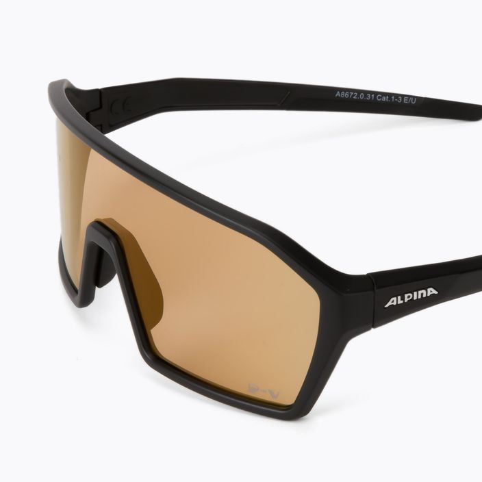 Ochelari de protecție pentru bicicletă Alpina Ram Q-Lite V black  matt/red mirror 5