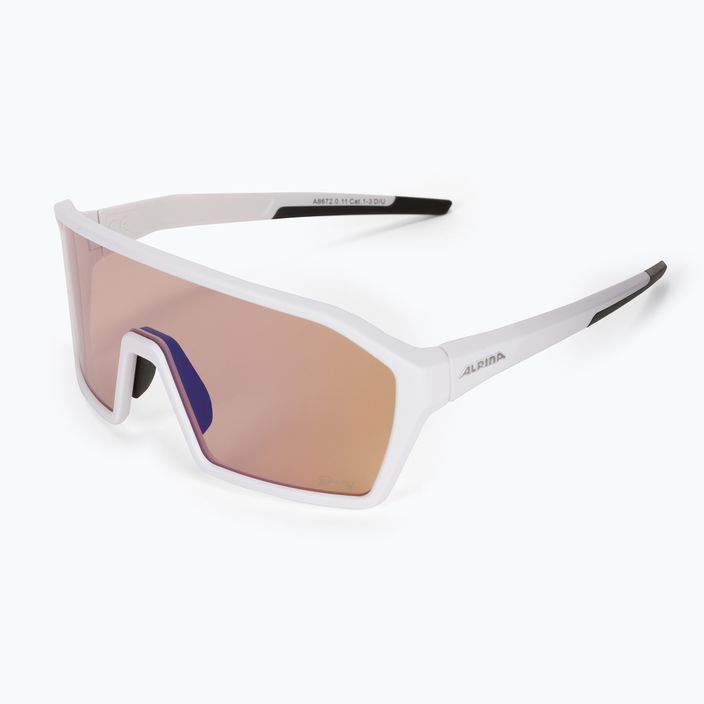 Ochelari de protecție pentru bicicletă Alpina Ram Q-Lite V white matt/blue mirror 5