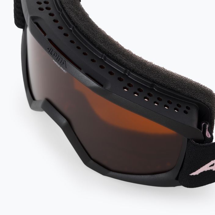 Ochelari de schi pentru copii Alpina Piney black/rose matt/orange 5