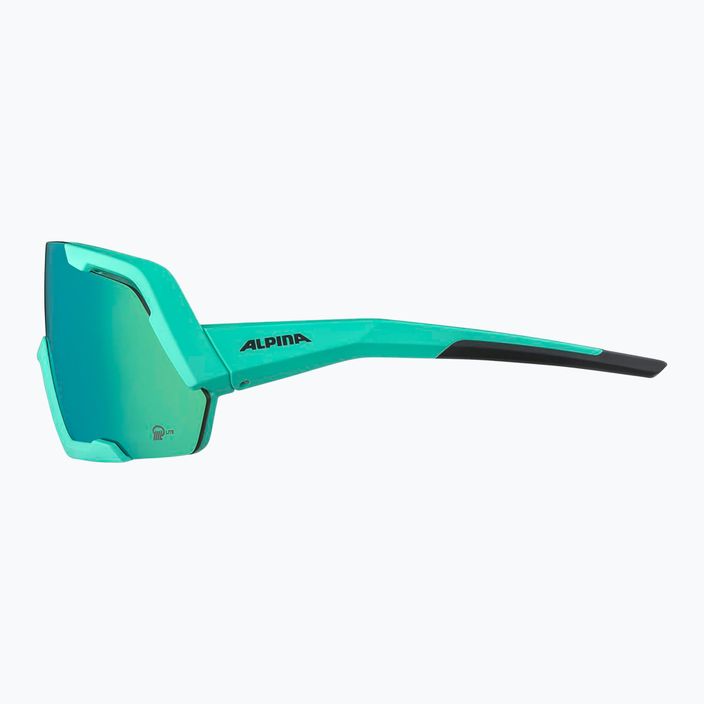 Ochelari de soare Alpina Rocket Q-Lite turquoise matt/green mirror 3