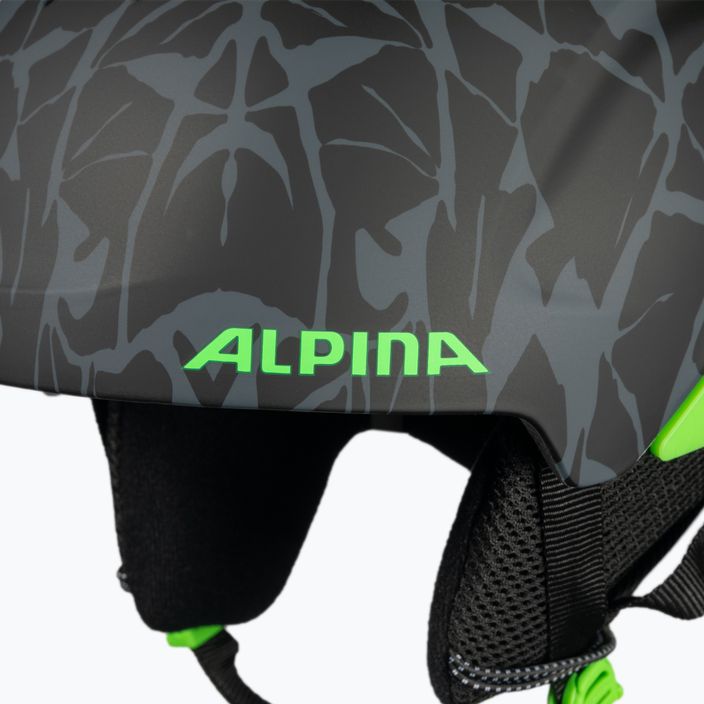 Căști de schi pentru copii Alpina Pizi black/green camo matt 9