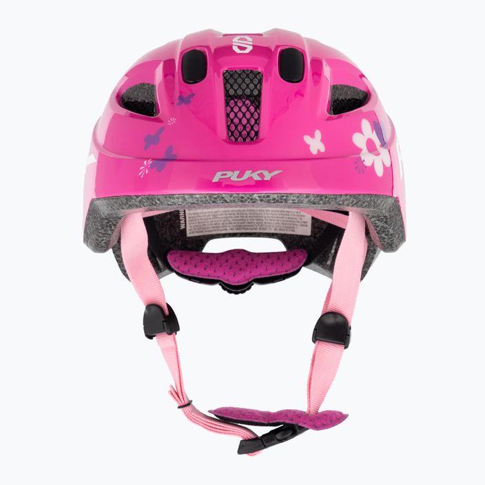 Cască de bicicletă pentru copii PUKY PH 8 Pro-S roz/floraș pentru copii 2