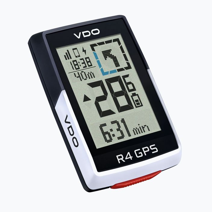 VDO R4 GPS GPS Top Mount Bicycle Counter Set negru/alb 64041 2