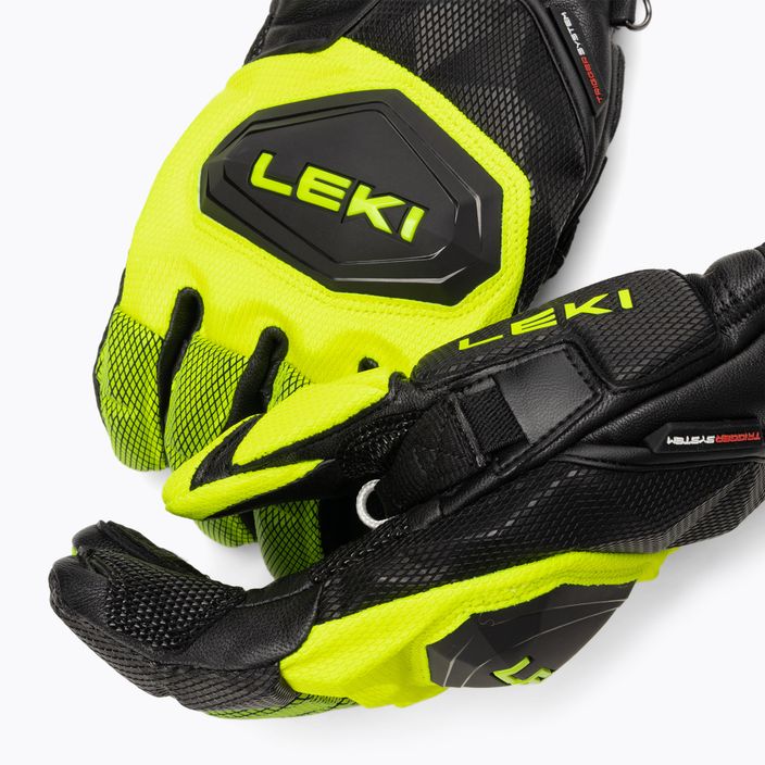Mănuși de schi pentru bărbați LEKI WCR Venom SL 3D negru gheață/limon 4
