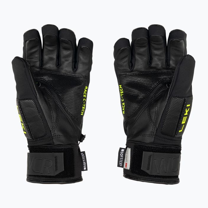 Mănuși de schi pentru bărbați LEKI WCR C-Tech 3D negru gheață/limon 2