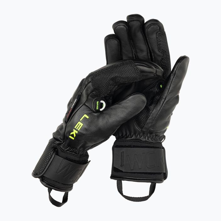 Mănuși de schi pentru bărbați LEKI WCR Venom Speed 3D negru gheață/limon