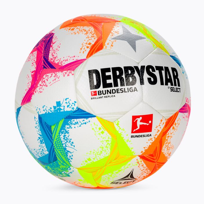 Derbystar Bundesliga Brillant Replica fotbal v22 alb și culoare 2