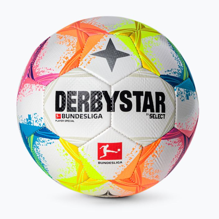 Derbystar Player Special V22 fotbal alb și culoare 3995800052