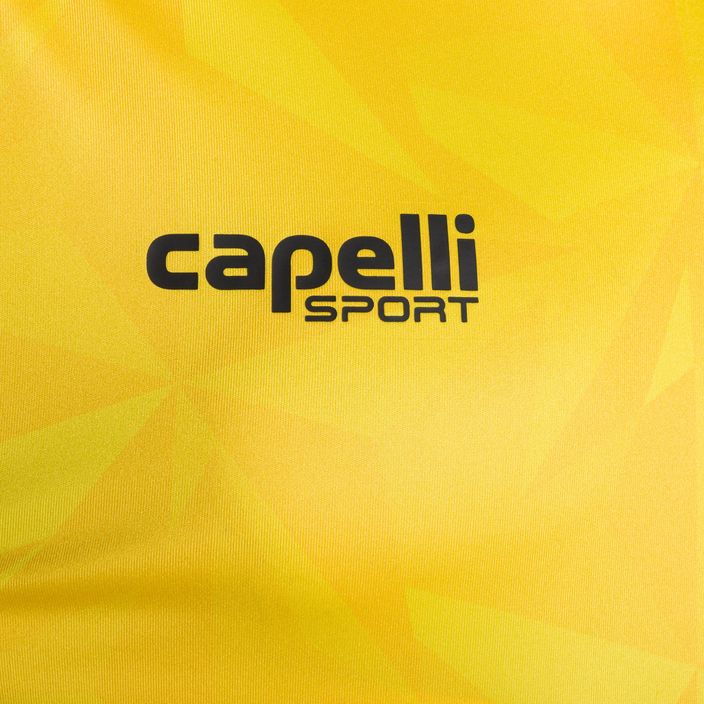 Tricou de fotbal pentru bărbați Capelli Pitch Star Goalkeeper team galben/negru pentru bărbați 3