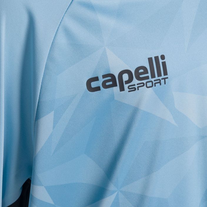 Tricou de fotbal pentru copii Capelli Pitch Star Goalkeeper albastru deschis/negru pentru copii 3
