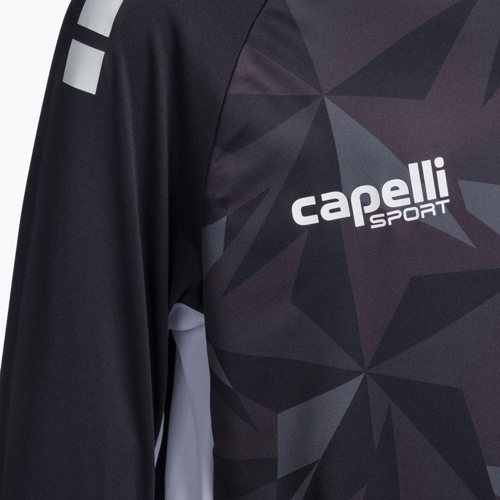 Tricou de fotbal pentru copii Capelli Pitch Star Goalkeeper negru/alb pentru copii 3