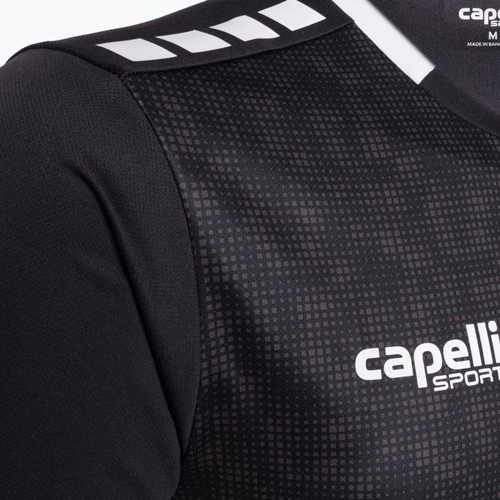 Tricou de fotbal Capelli Cs III Block alb/negru pentru bărbați Capelli Cs III Block alb/negru 3