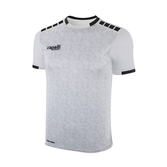 Tricou de fotbal Capelli Cs III Block pentru bărbați, alb/negru 2