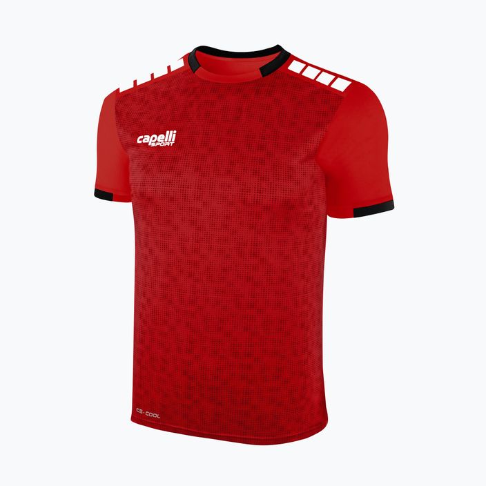 Tricou de fotbal Capelli Cs III Block roșu/negru pentru bărbați 4