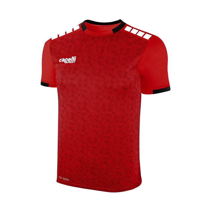 Tricou de fotbal pentru copii Capelli Cs III Block Youth roșu/negru pentru copii 2