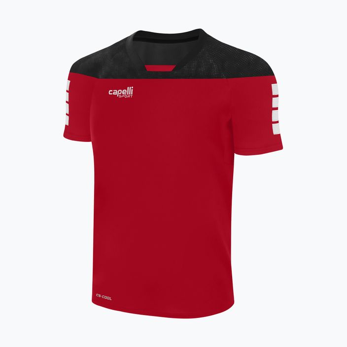 Tricou de fotbal pentru bărbați Capelli Tribeca Adult Training roșu/negru pentru bărbați 4