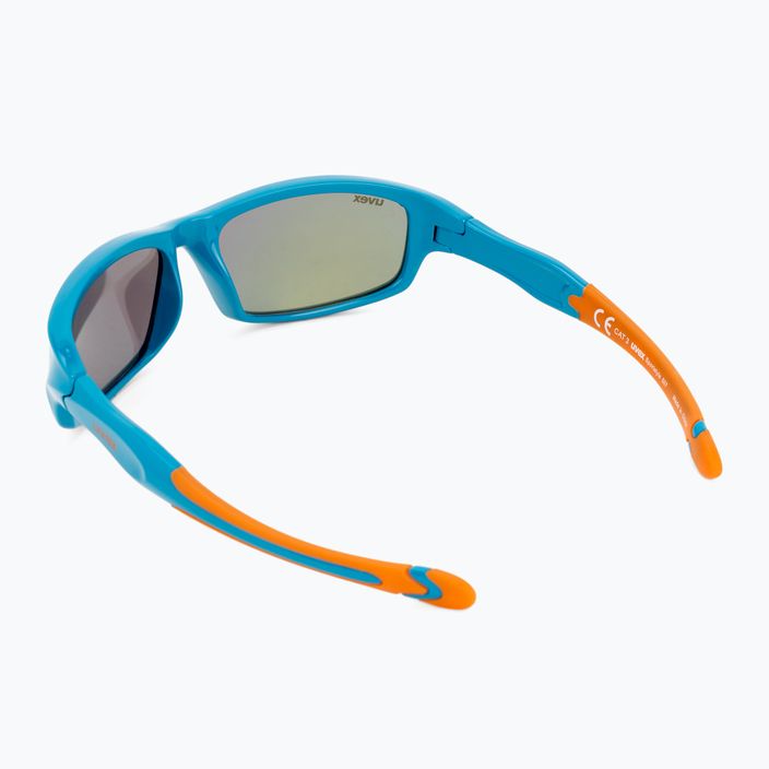 Ochelari de soare pentru copii UVEX Sportstyle albastru-portocaliu/roz oglindă 507 53/3/866/4316 2