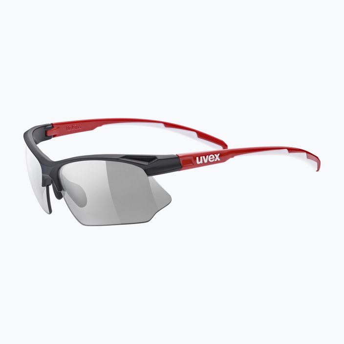 Ochelari de ciclism UVEX Sportstyle 802 V negru, roșu, alb, negru, roșu, alb/variomatic, fum 53/0/872/2301 5