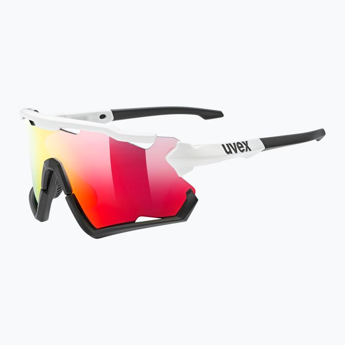 Ochelari de protecție pentru bicicletă UVEX Sportstyle 228 alb negru/roșu oglindă 53/2/067/8206 5