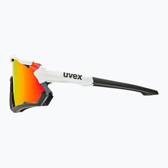 Ochelari de protecție pentru bicicletă UVEX Sportstyle 228 alb negru/roșu oglindă 53/2/067/8206 9