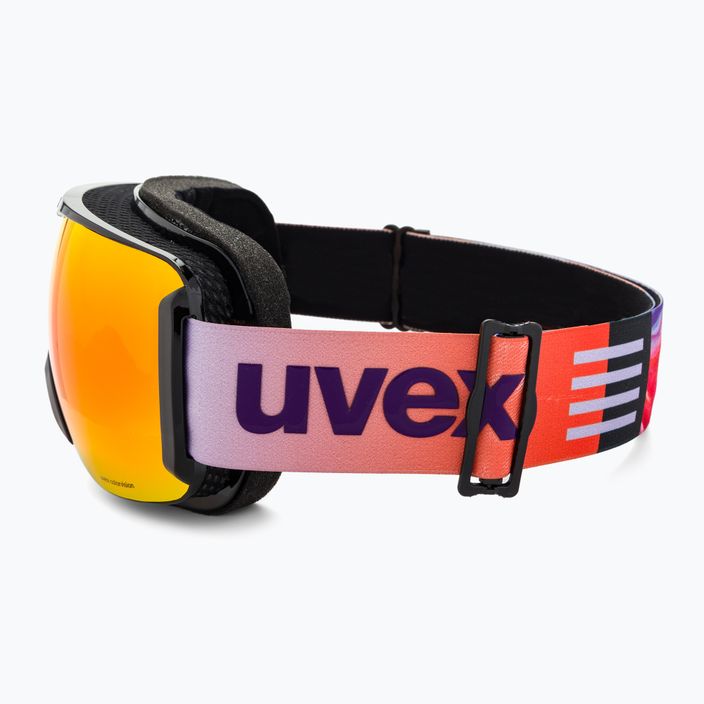UVEX Downhill 2100 CV S2 ochelari de schi negru lucios/oglindă stacojie/colorvision portocaliu 4