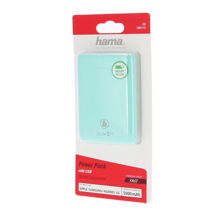 Hama Slim 5HD Power Pack 5000 mAh verde 2
