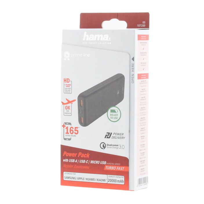 Hama PD20-HD Power Pack 20000 mAh negru 1872890000 2
