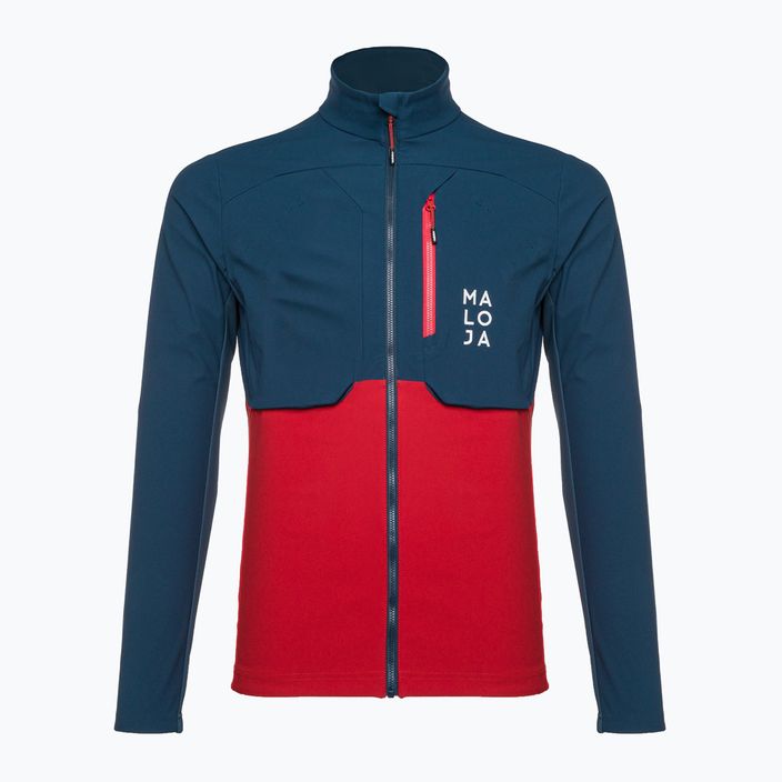 Maloja EuleM jachetă softshell pentru bărbați albastru marin și roșu 34230-1-8686