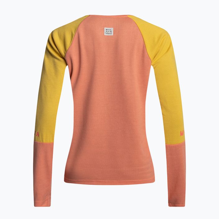 Tricou de ciclism pentru femei Maloja DiamondM LS portocaliu-galben 35196 2